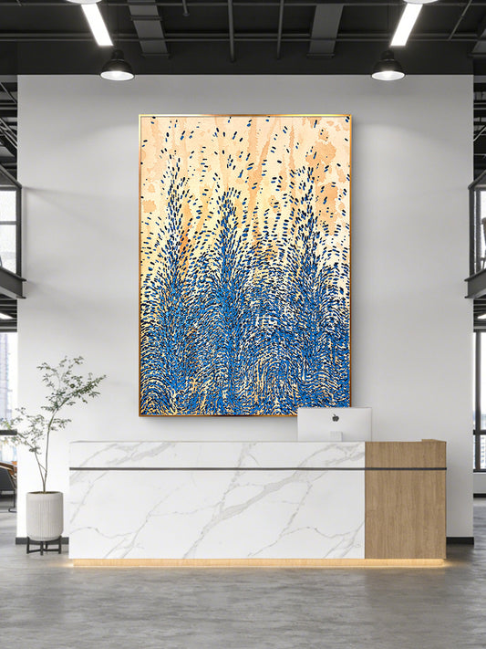 Textured Abstract Canvas Art Inspired by Natural Motion