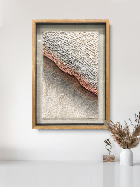 3D Layered Paper Sculpture Wall Art - Modern Geometric Relief