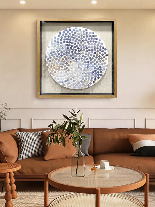 Minimalist Circular PVC Disc Pin Art Shadow Box