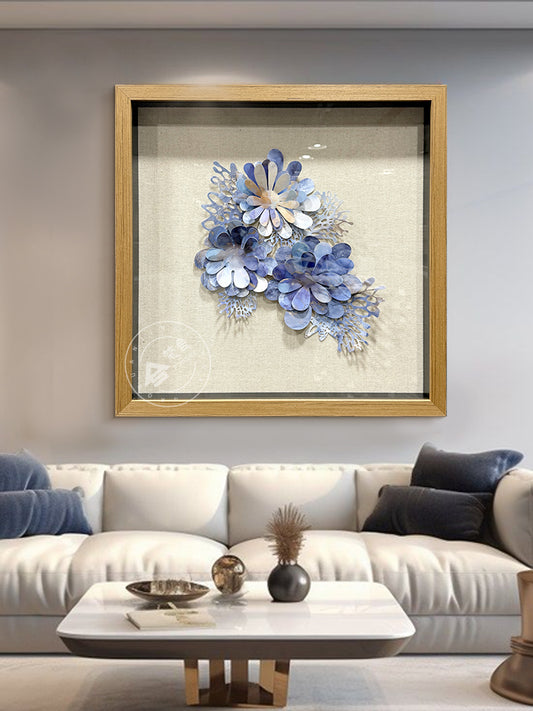 Aluminum Metal Flower Wall Art Hanging Sculpture