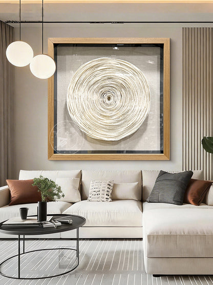 Sculpted Paper Wall Art Round Hanging Craft Artwork