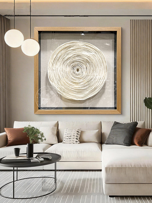 Sculpted Paper Wall Art Round Hanging Craft Artwork