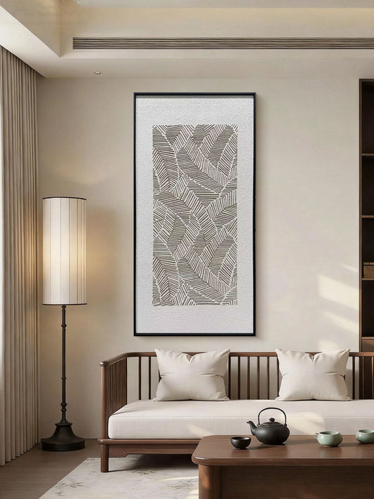 Abstract Earth Tone Flowing Textured Canvas Acrylic Painting