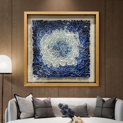 Concentric Earth Tone Paper Ribbon Wall Art