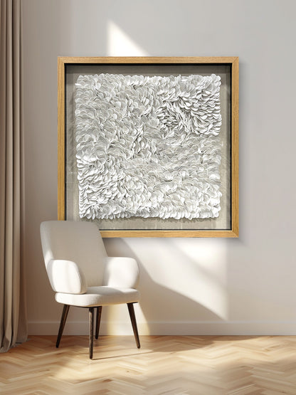Handcrafted 3D leather artwork, featuring exquisite texture and striking three-dimensional design.