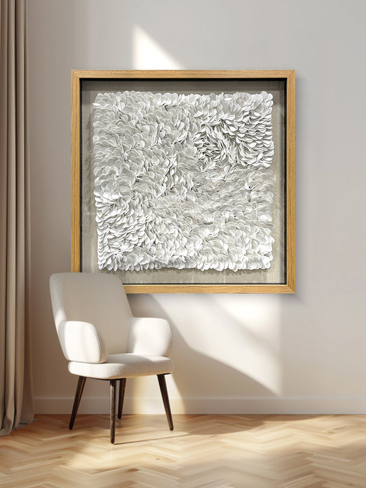 Handcrafted 3D leather artwork, featuring exquisite texture and striking three-dimensional design.