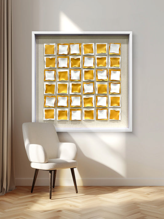Kinetic Acrylic Strip Wall Art - Modern 3D Holographic Decor