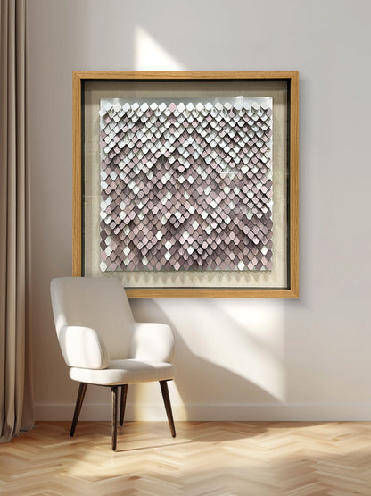 Abstract Textured Metal Patchwork Wall Art - Contemporary Sculpture