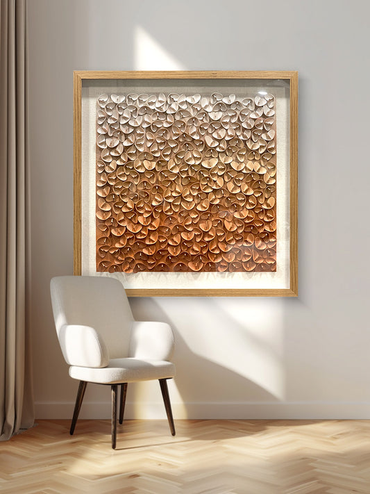 3D Leather Butterfly Wall Art - Gradient Decor