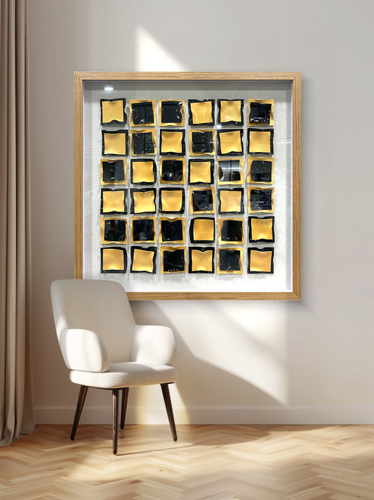 Luxury Acrylic Slat Wall Installation - Multi-Color Gallery Art