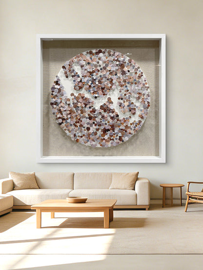 Modern Dimensional Nail Sequin Wall Sculpture