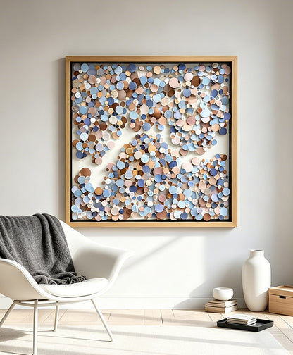 3D Floating PVC Disc Pin Art Shadow Box