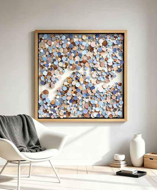 3D Floating PVC Disc Pin Art Shadow Box