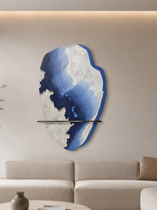Blue Rift Stone Textured Wall Art