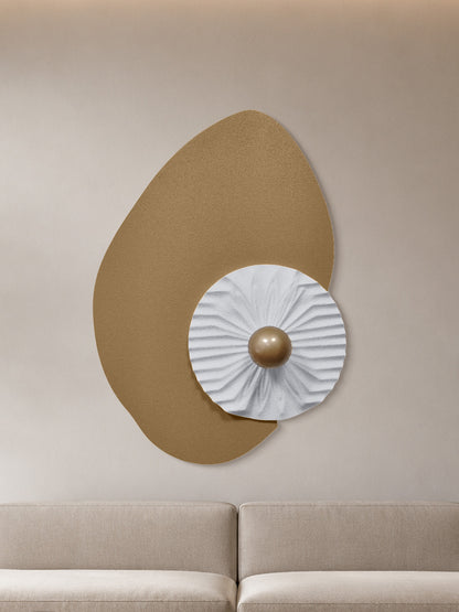 Taupe Shell Pearl Wall Sculpture