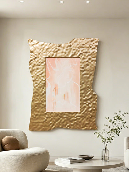 Gold Edge Organic Textured Wall Art