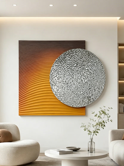 Amber Gradient Circle Wall Sculpture
