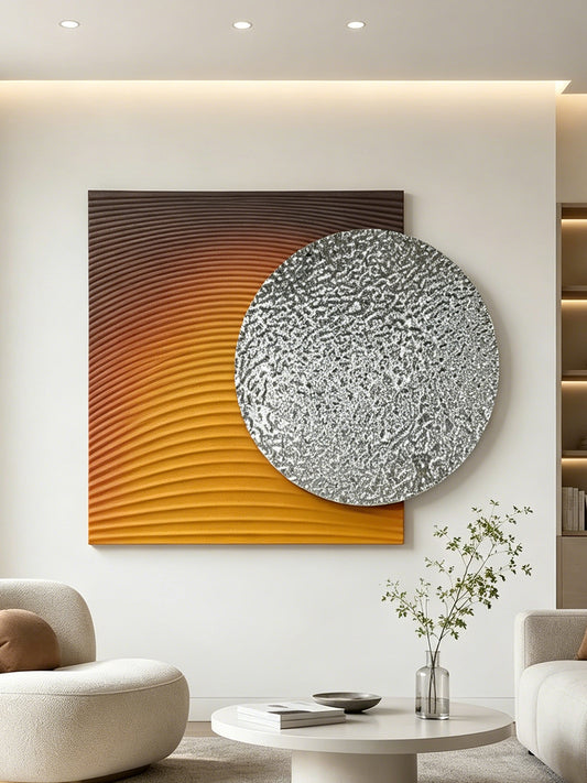Amber Gradient Circle Wall Sculpture
