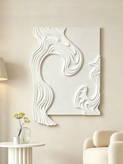 Ivory Contour Organic Wall Relief