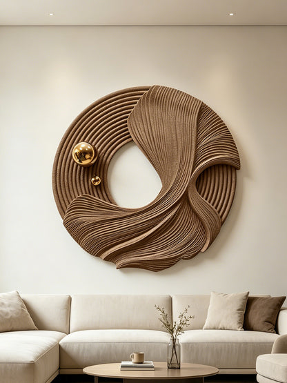 Rose Ribbon Orbit Wall Sculpture