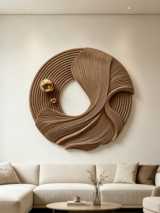 Rose Ribbon Orbit Wall Sculpture