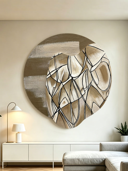 Abstract Line Organic Mirror Art