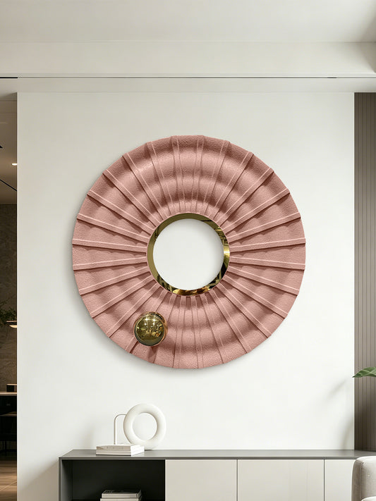 Powder Blue Ring Mirror Wall Art