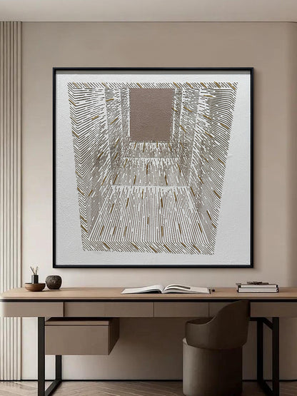 Minimalist Intertwined Lines Dimensional Wall Art Gallery Piece