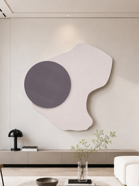 Mustard Ivory Layered Circle Wall Art