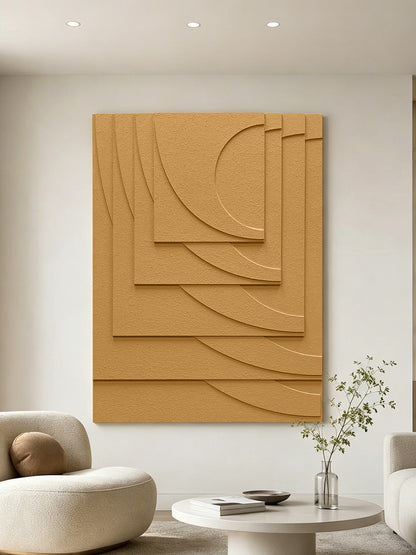 Terracotta Geometry Carved Wall Panel