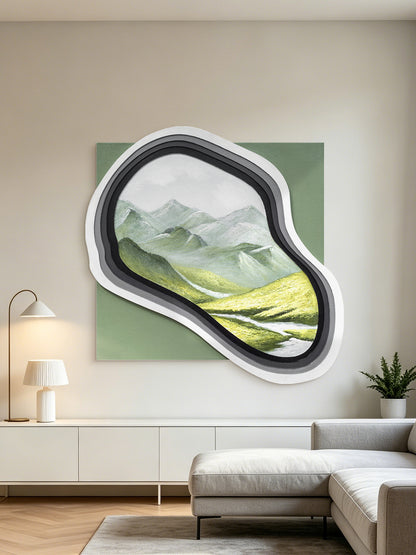 Mountain View Organic Mirror Art