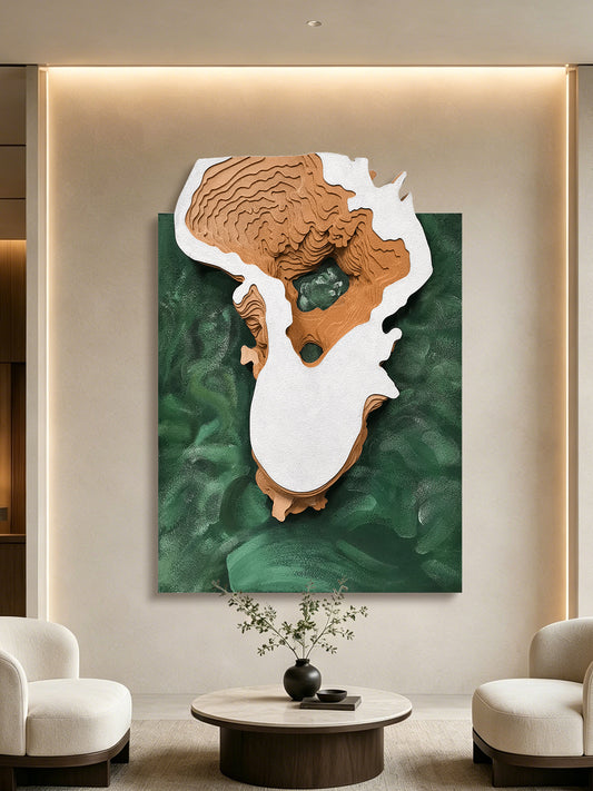 Emerald Africa Map Textured Art