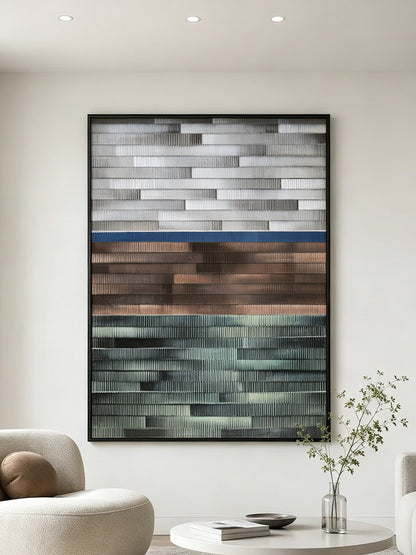 Metallic City Block Wall Mosaic