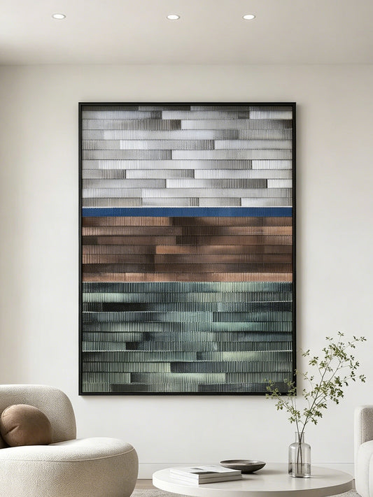 Metallic City Block Wall Mosaic