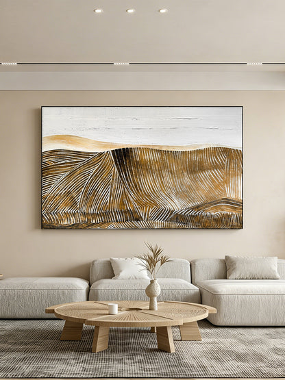 Golden Dune Panorama Wall Relief